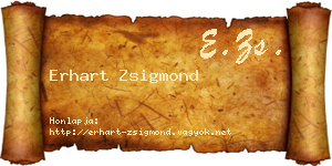 Erhart Zsigmond névjegykártya
